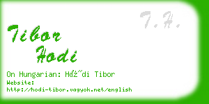 tibor hodi business card